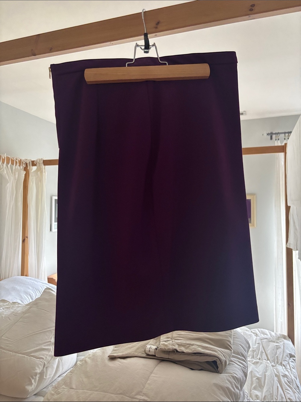The Limited Deep Plum Pencil Skirt